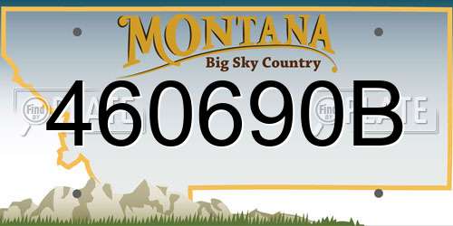 460690B Montana License Plate