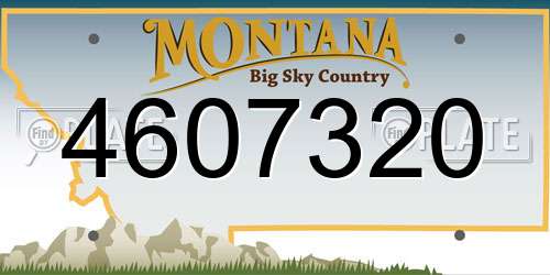 4607320 Montana License Plate
