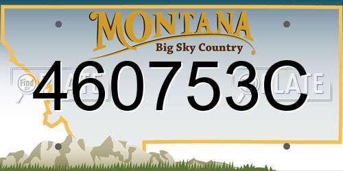 460753C Montana License Plate
