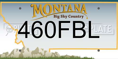460FBL Montana License Plate
