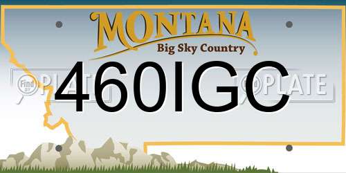 460IGC Montana License Plate