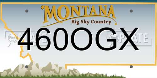 460OGX Montana License Plate