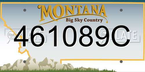 461089C Montana License Plate