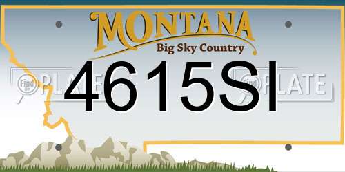 4615SI Montana License Plate