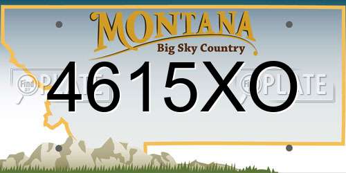 4615XO Montana License Plate