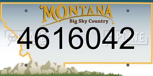 4616042 Montana License Plate