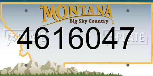 4616047 Montana License Plate