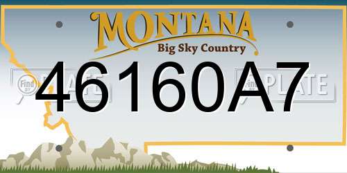46160A7 Montana License Plate
