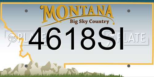 4618SI Montana License Plate