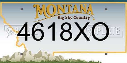 4618XO Montana License Plate