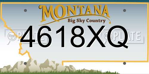 4618XQ Montana License Plate