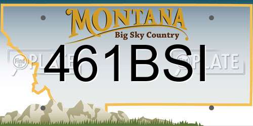 461BSI Montana License Plate