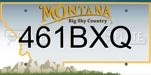 461BXQ Montana License Plate