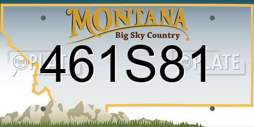 461S81 Montana License Plate