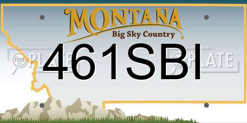 461SBI Montana License Plate