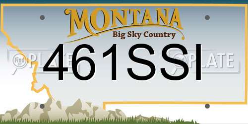 461SSI Montana License Plate