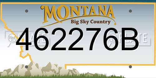 462276B Montana License Plate