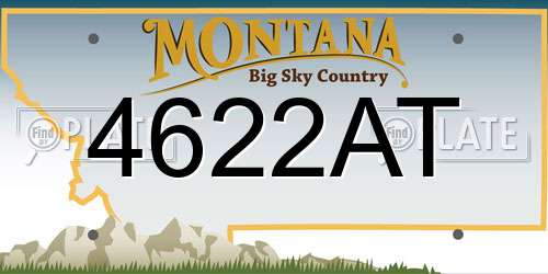 4622AT Montana License Plate