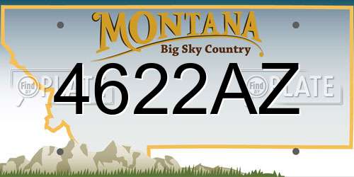 4622AZ Montana License Plate