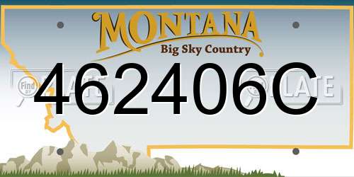 462406C Montana License Plate