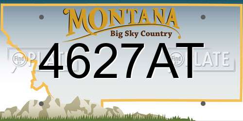 4627AT Montana License Plate