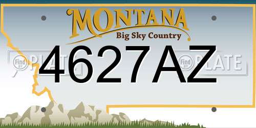 4627AZ Montana License Plate