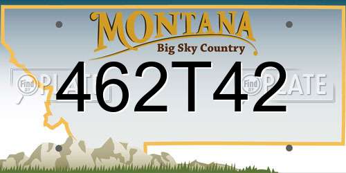 462T42 Montana License Plate