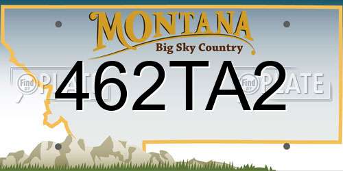 462TA2 Montana License Plate