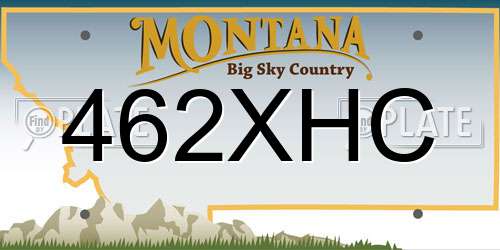 462XHC Montana License Plate