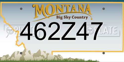 462Z47 Montana License Plate