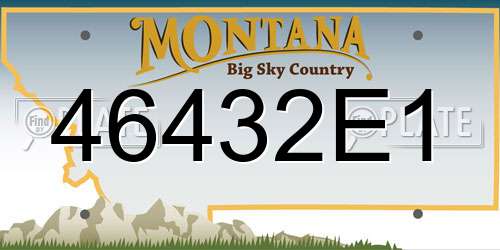 46432E1 Montana License Plate