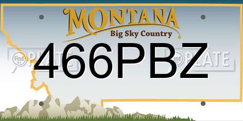 466PBZ Montana License Plate