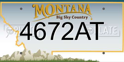 4672AT Montana License Plate