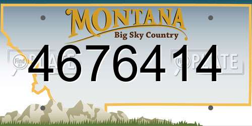 4676414 Montana License Plate