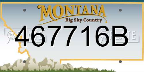 467716B Montana License Plate