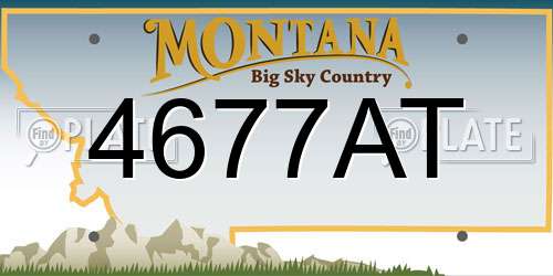 4677AT Montana License Plate