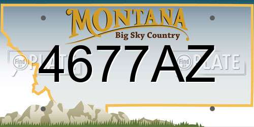4677AZ Montana License Plate