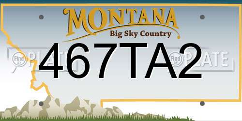467TA2 Montana License Plate