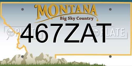 467ZAT Montana License Plate