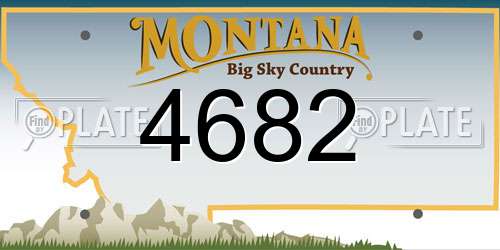 4682 Montana License Plate
