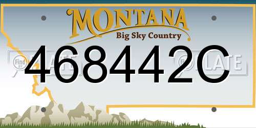 468442C Montana License Plate