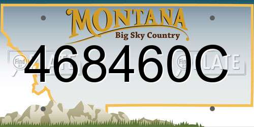 468460C Montana License Plate