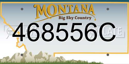 468556C Montana License Plate