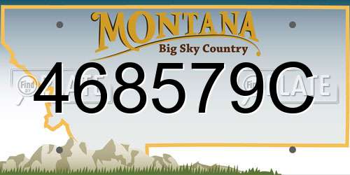 468579C Montana License Plate