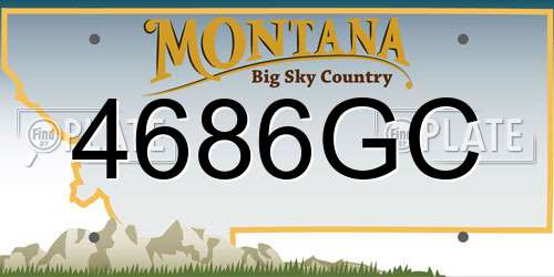 4686GC Montana License Plate