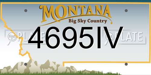 4695IV Montana License Plate