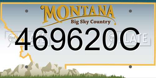 469620C Montana License Plate