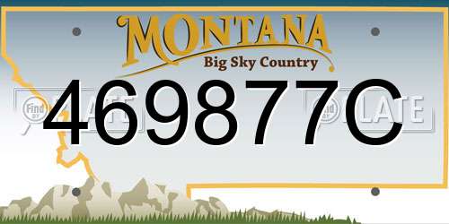 469877C Montana License Plate