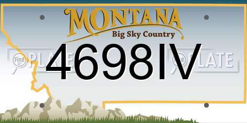 4698IV Montana License Plate