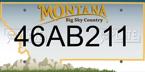 46AB211 Montana License Plate